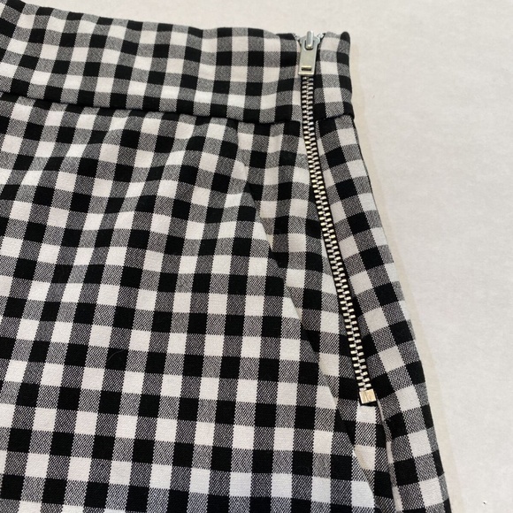 Zara Gingham Black & White Plaid Check High-Waisted Shorts NWOT - Picture 3 of 6